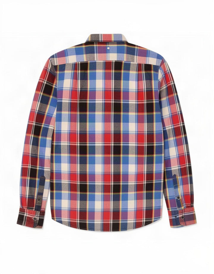 Мужская фланелевая рубашка Superdry 2XL в разноцветную клетку, хлопок