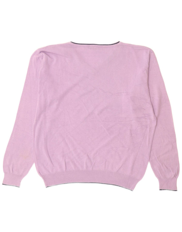 Мужской джемпер с v-образным вырезом Lotto XL, фиолетовый хлопок