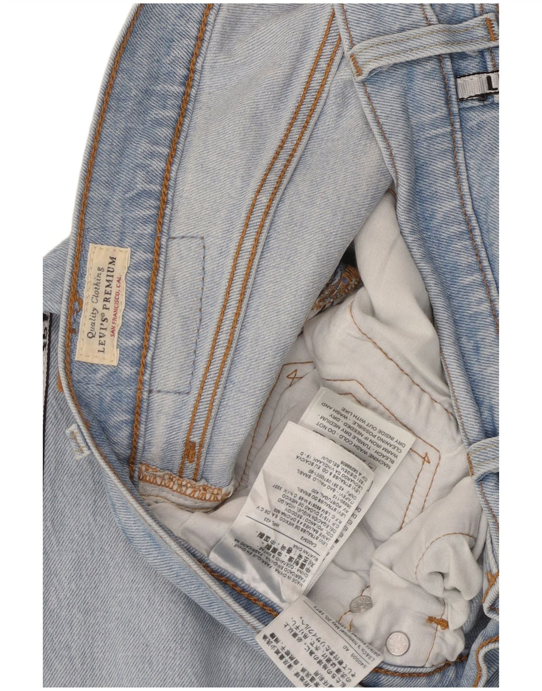 Мужские прямые джинсы LEVI'S 501 W31 L28 синие, хлопок