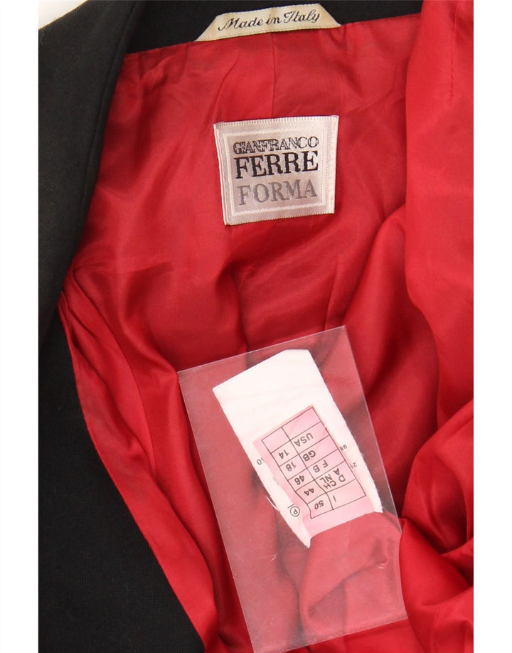 GIANFRANCO FERRE Женская куртка UK 18 XL, черная шерсть