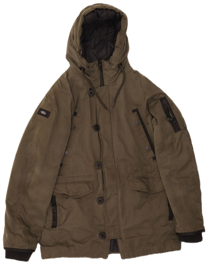 Мужская парка Superdry с капюшоном UK 38 Средний Хаки