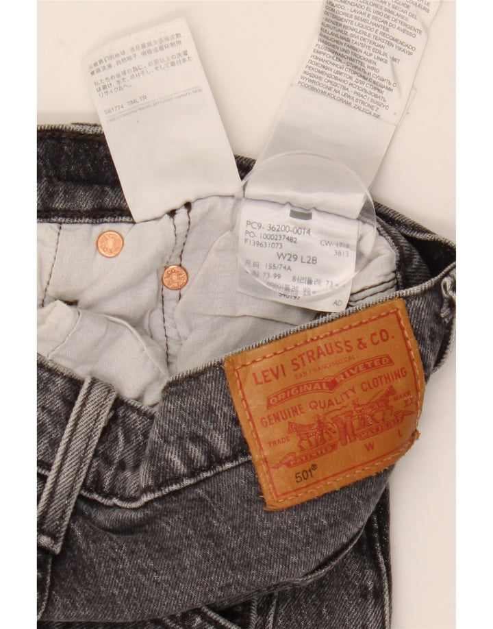 Женские прямые джинсы Levi's 501 W29 L28, серый хлопок