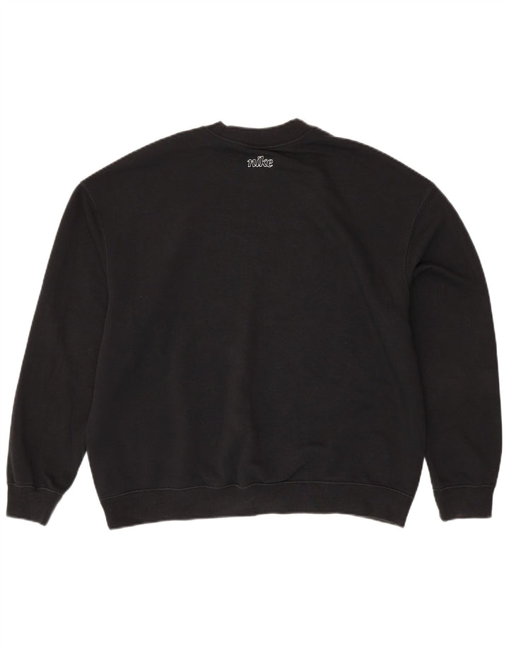 Мужской свитшот свободного покроя NIKE Dri Fit с рисунком, маленький черный