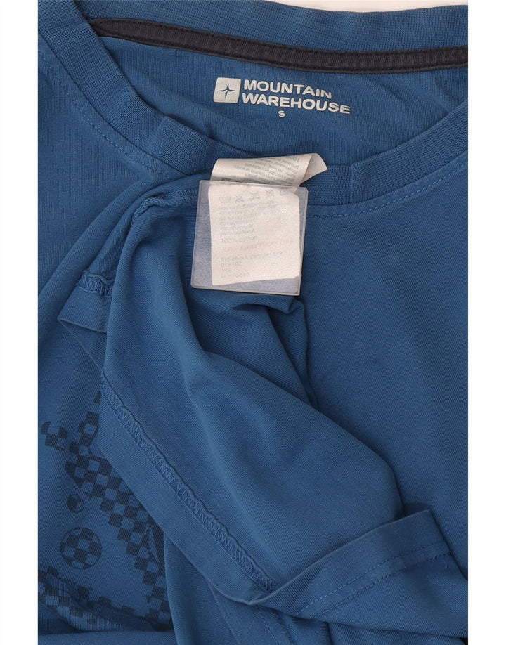 Мужская футболка с рисунком Mountain Warehouse, маленький синий хлопок