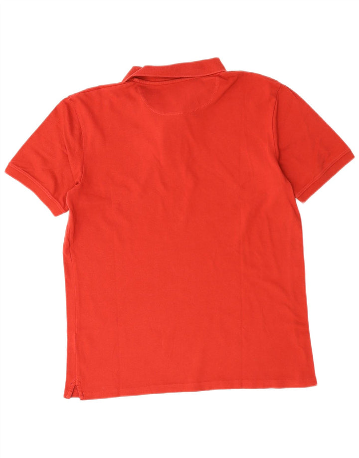 TIMBERLAND Мужская рубашка-поло приталенного кроя среднего красного цвета, хлопок