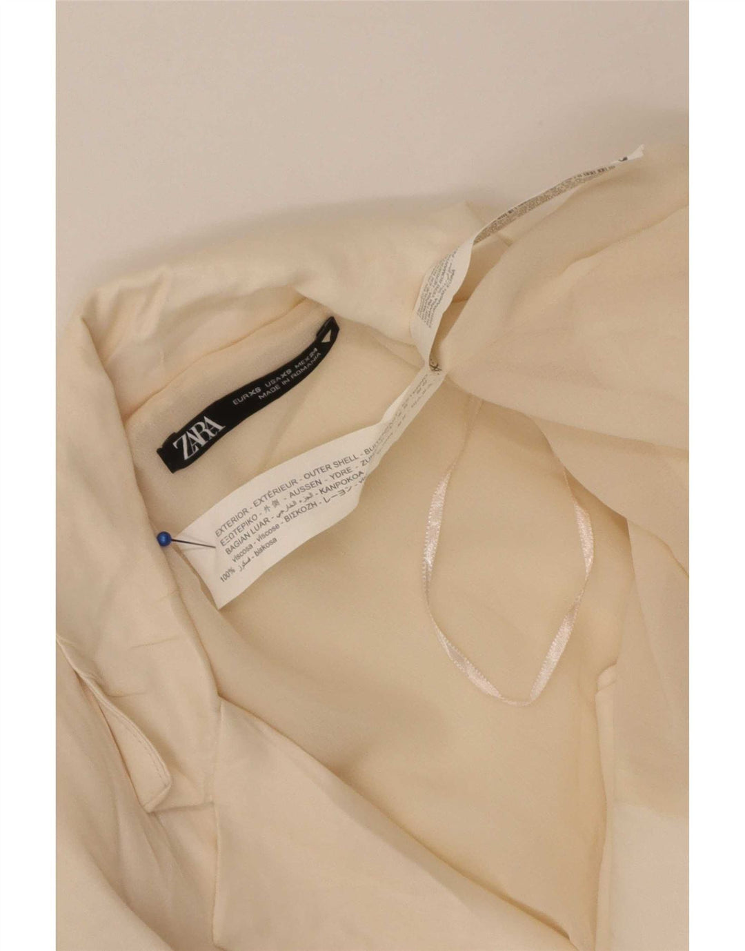 Женское пальто Zara UK 6 XS Off White из вискозы