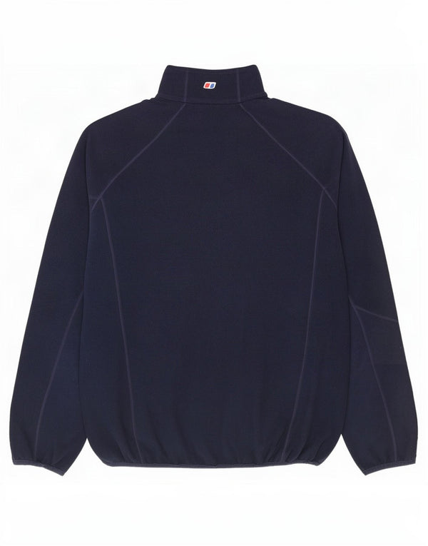 Berghaus Мужской флисовый джемпер с воротником на молнии, большой размер, темно-синий, полиэстер