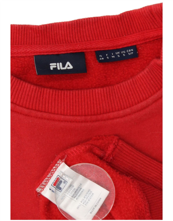 Fila Мужской свитшот с графическим рисунком, маленький красный хлопковый джемпер с цветными блоками