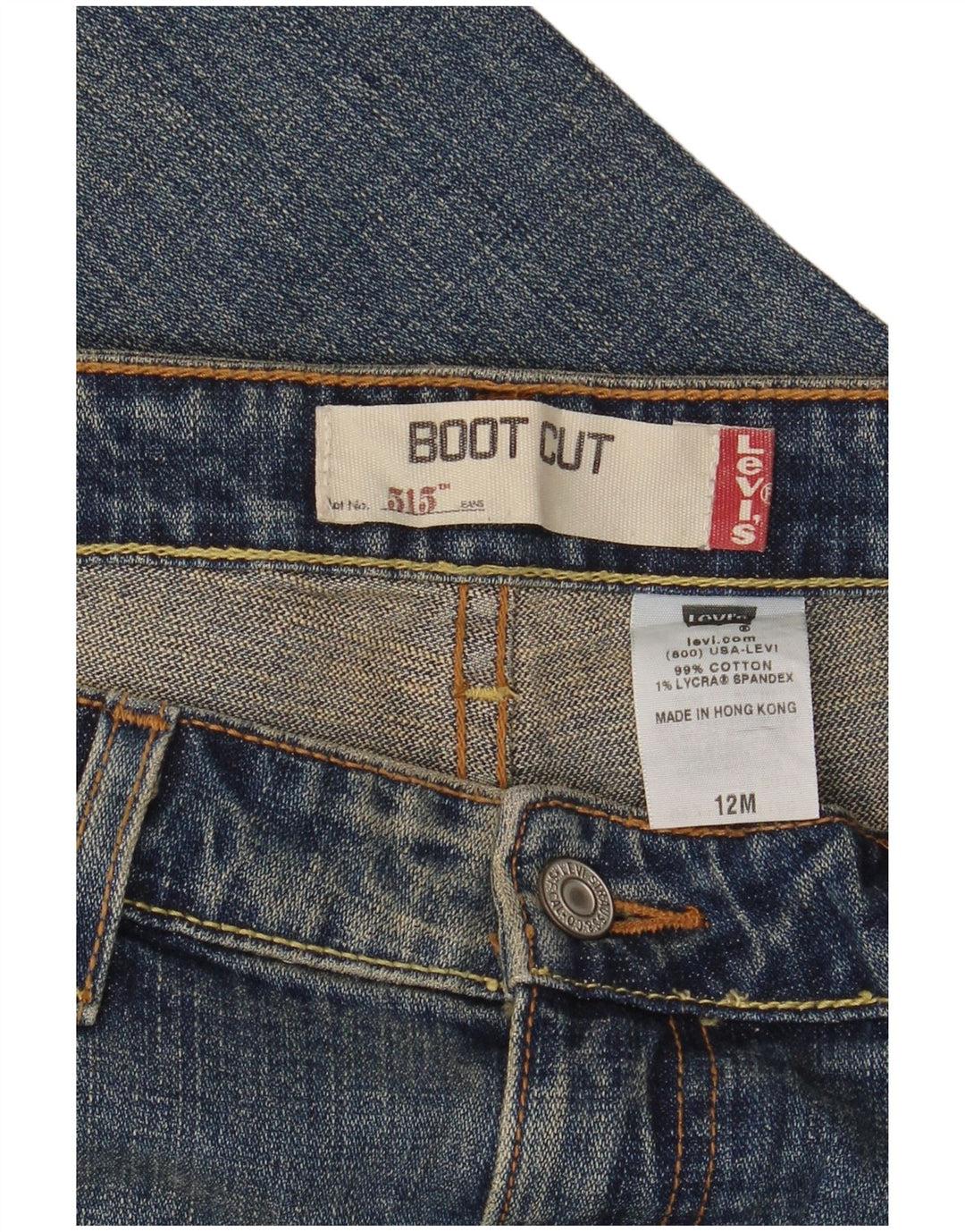 Женские джинсы Levi's 515 Bootcut, размер США 12, большие W32 L30, синий хлопок