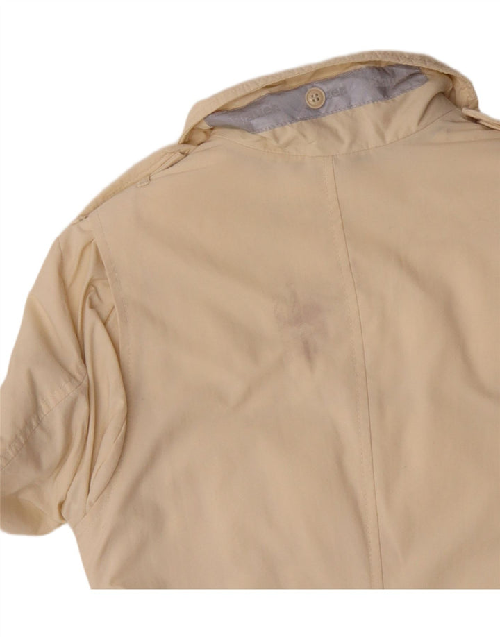Куртка женская оверсайз в стиле милитари Blauer UK 10, маленькая, бежевая