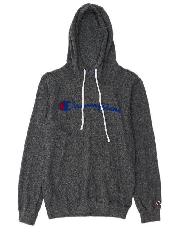 Мужской джемпер с капюшоном CHAMPION XS, серый хлопок с крапинками