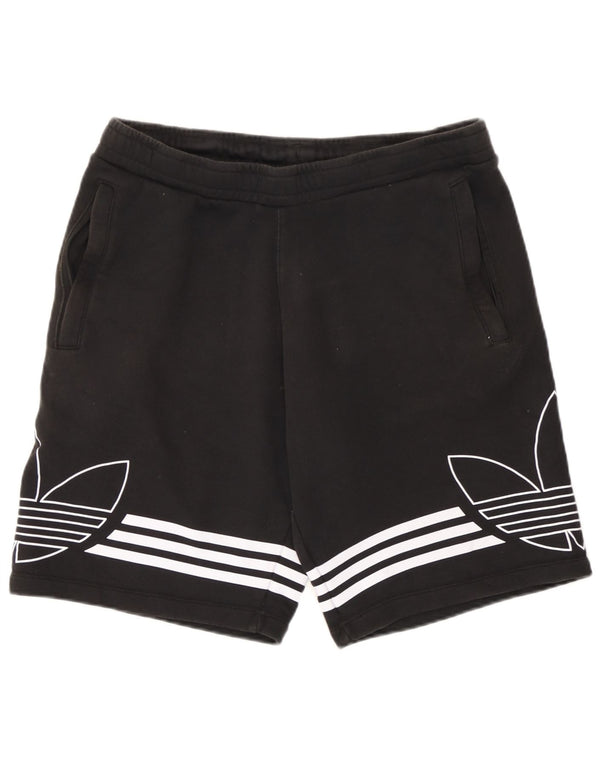 Мужские спортивные шорты Adidas с рисунком Medium W32 L10, черные хлопковые спортивные шорты