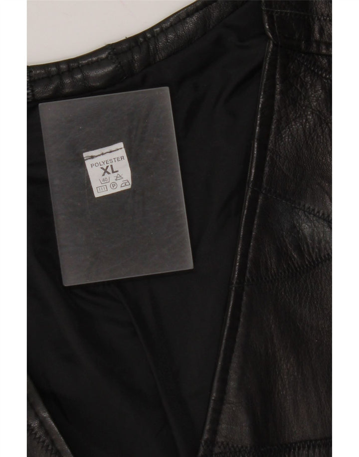 Мужской кожаный жилет VINTAGE XL черный