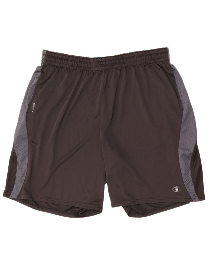 Мужские спортивные шорты Champion 2XL, черные, полиэстер с цветными блоками