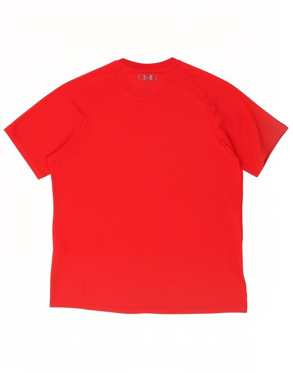 Мужская футболка Under Armour Top Large Red из полиэстера, спортивная