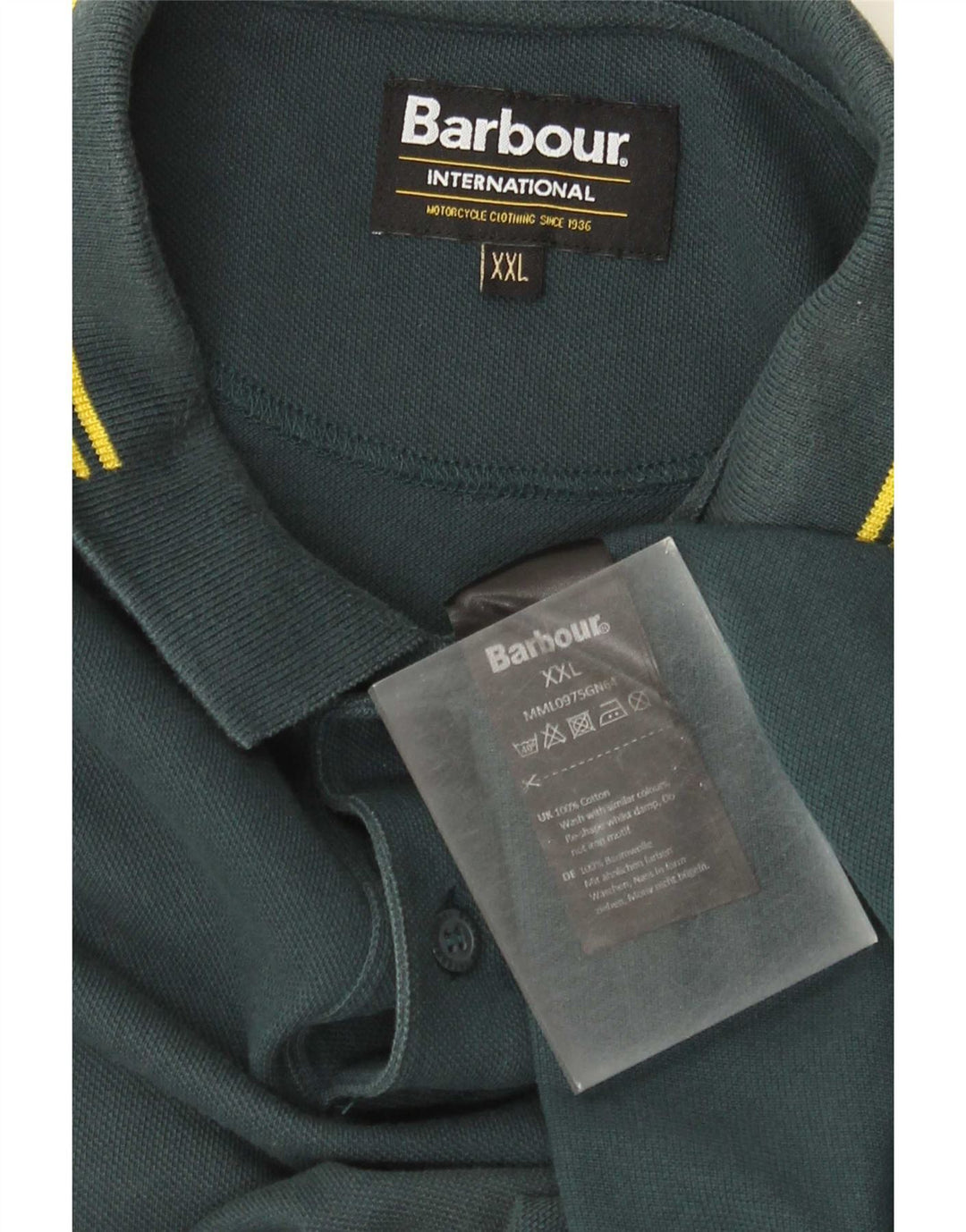 Мужская рубашка-поло Barbour 2XL, зеленый хлопок