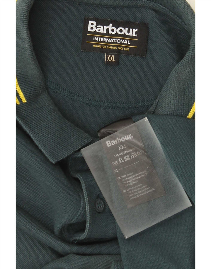 Мужская рубашка-поло Barbour 2XL, зеленый хлопок