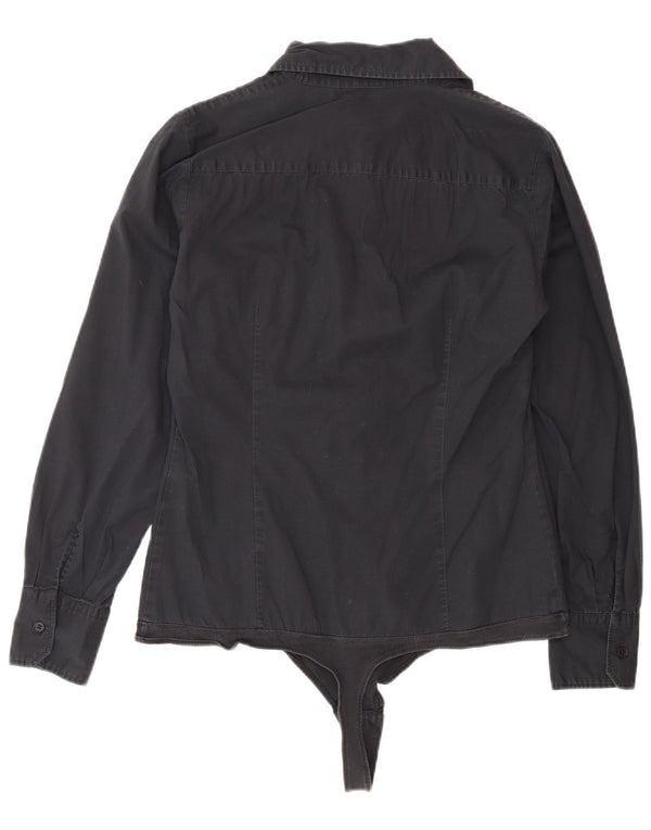 Женское боди-рубашка Benetton UK 14, средний черный