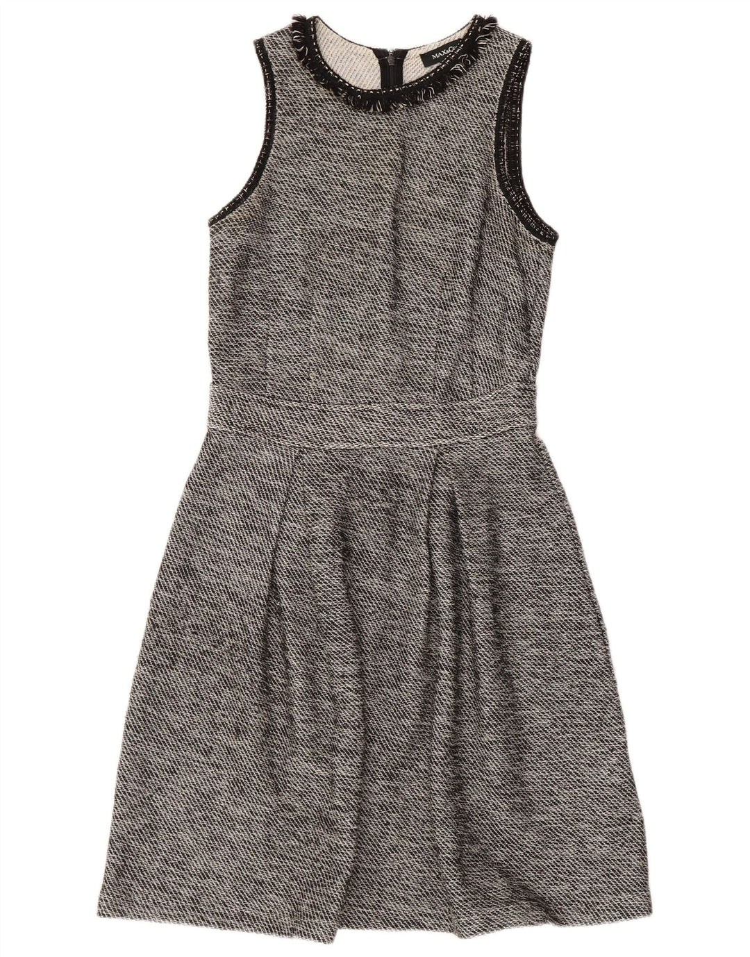 Женское платье А-силуэта без рукавов MAX & CO. UK 8, маленькое черное хлопковое платье