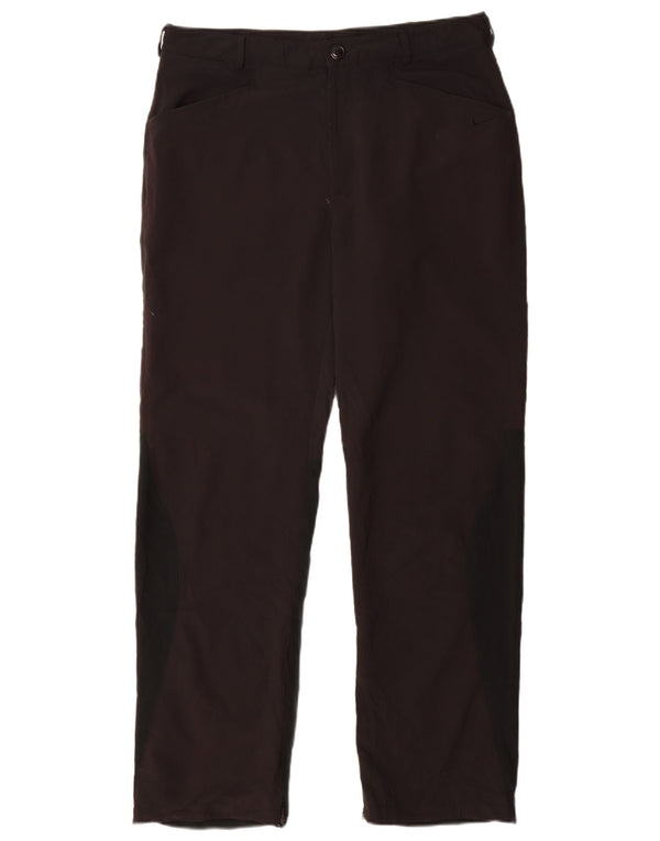 Мужские прямые повседневные брюки NIKE W34 L32, черные, полиэстер