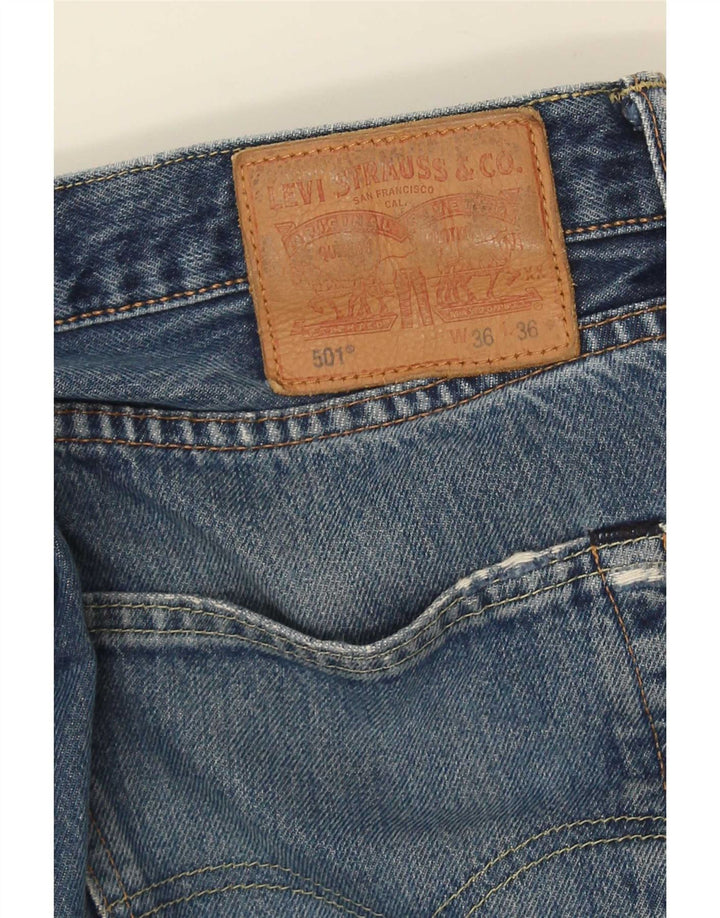 Мужские прямые джинсы Levi's 501 W36 L31 синие