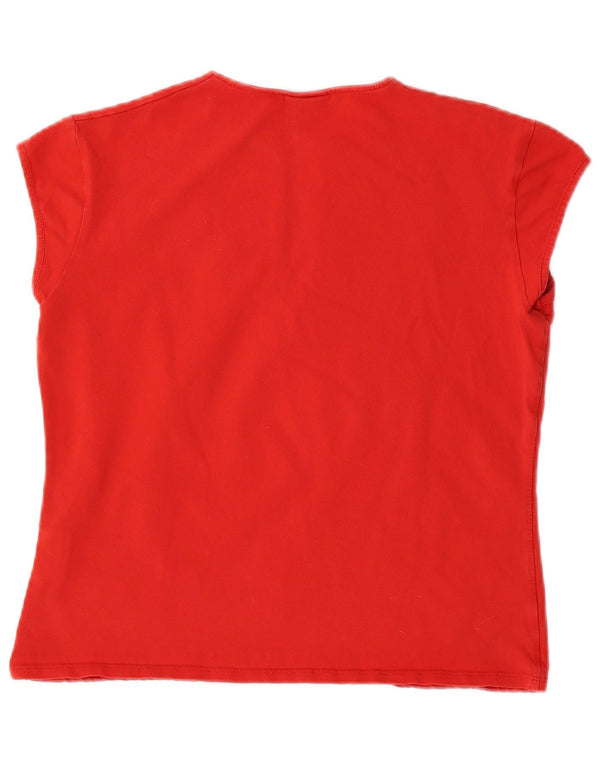 Женская укороченная футболка NIKE UK 16/18 XL, красный хлопок