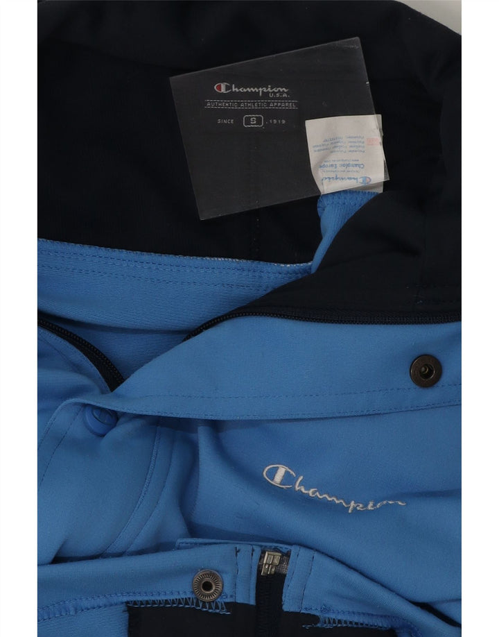 CHAMPION Mens Tracksuit Top Jacket Small Blue Colourblock Polyester Vintage Champion and Second-Hand Champion from Messina Hembry 