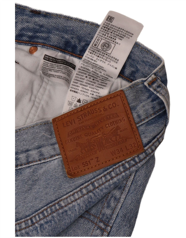 Мужские прямые джинсы Levi's W34 L32 синие, хлопок