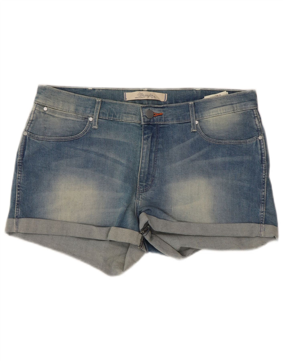 Женские джинсовые шорты Wrangler W32, большие синие, хлопок