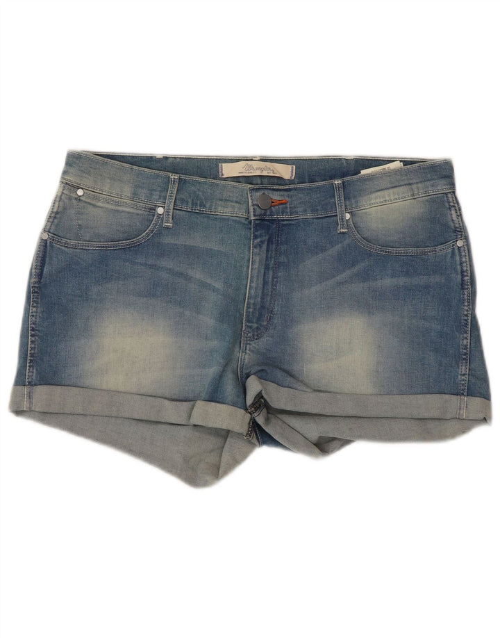 Женские джинсовые шорты Wrangler W32, большие синие, хлопок