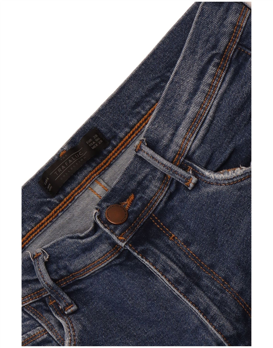 Женские укороченные джинсы Zara EU 38 Small W28 L24 Синие
