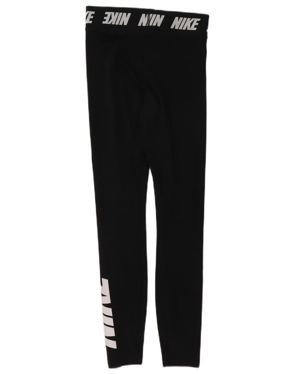 Женские леггинсы с рисунком Nike UK 4 XS, черный хлопок