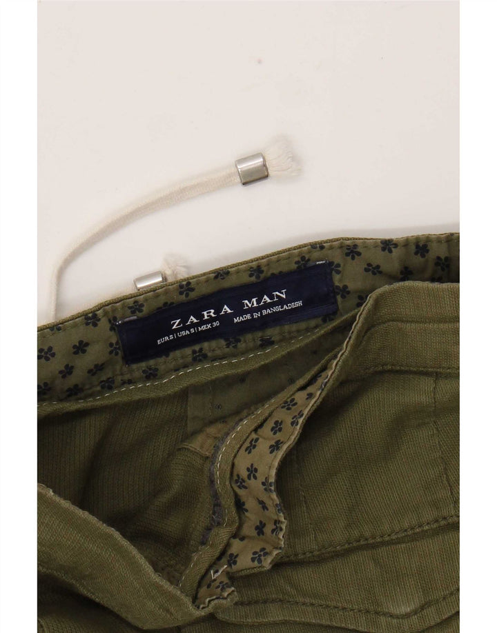 Мужские шорты чинос Zara, маленькие W30, зеленые