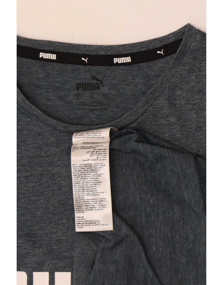 Мужская футболка с рисунком Puma, большой серый полиэстер