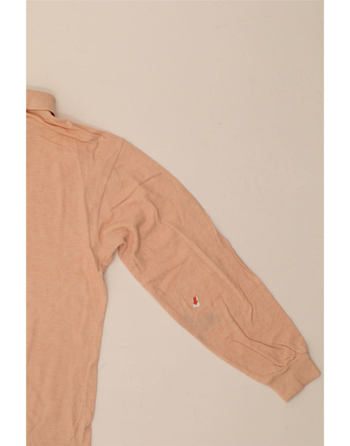 SERGIO TACCHINI Mens Long Sleeve Polo Shirt Medium Pink Vintage Sergio Tacchini and Second-Hand Sergio Tacchini from Messina Hembry 