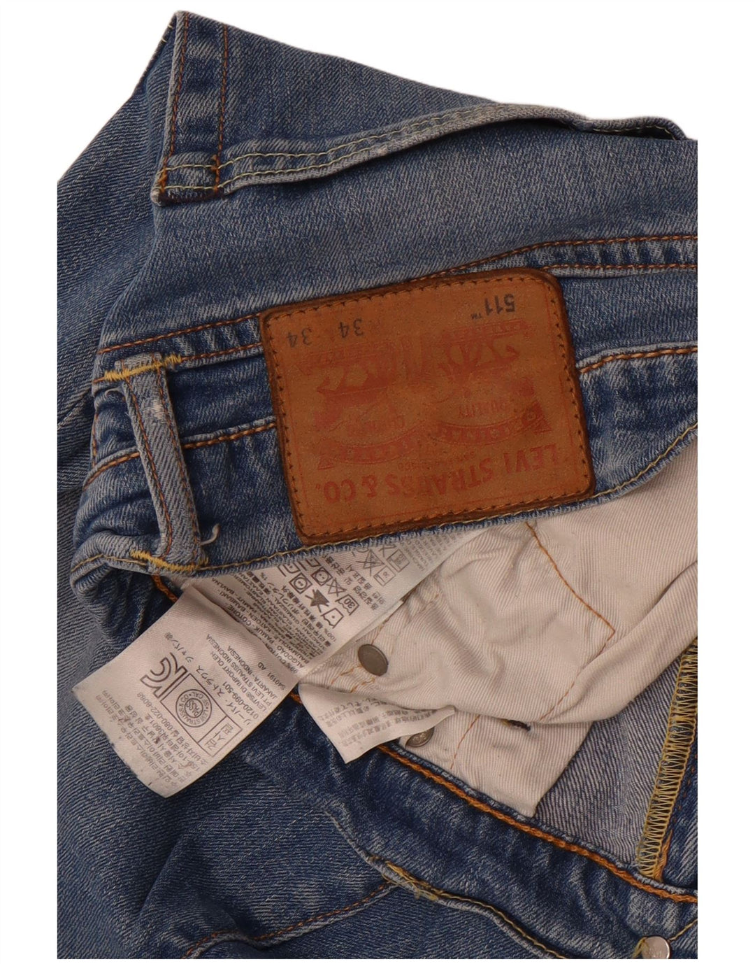 Мужские джинсы Levi's 511 Slim W34 L29 синие, хлопок