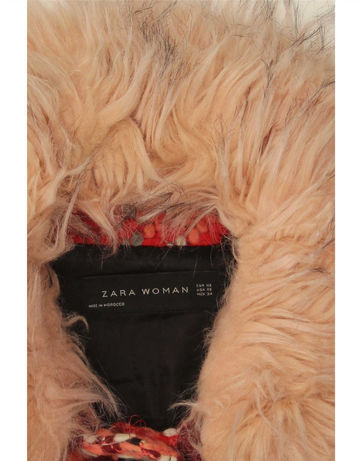Женское пальто Zara UK 6 XS в красную клетку
