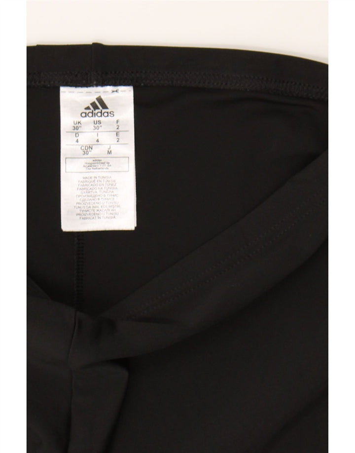 ADIDAS Womens Graphic Sport Shorts UK 14 Medium  Black Polyamide Vintage Adidas and Second-Hand Adidas from Messina Hembry 