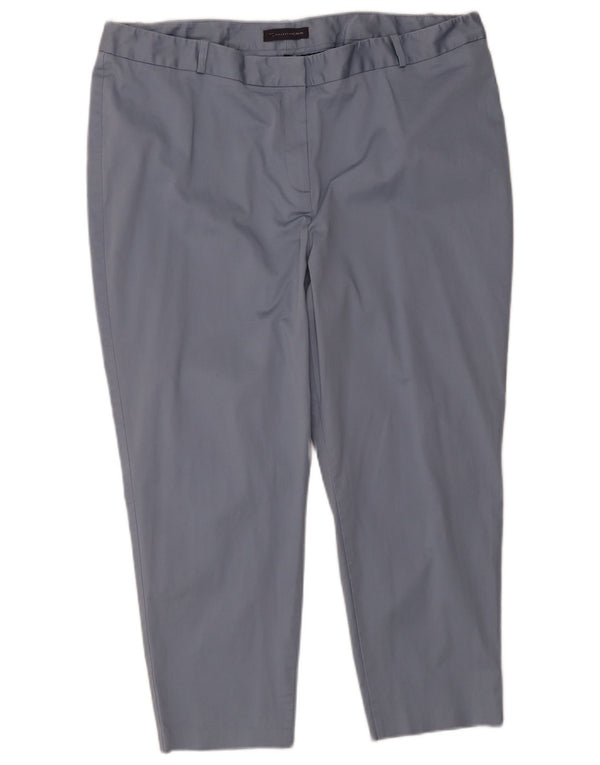 Женские укороченные брюки узкого кроя Marks & Spencer UK 22 3XL W40 L25 синие