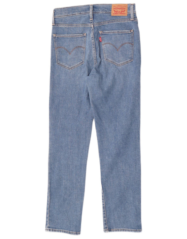 Женские укороченные прямые джинсы Levi's 724 с высокой посадкой W26 L27, синий хлопок