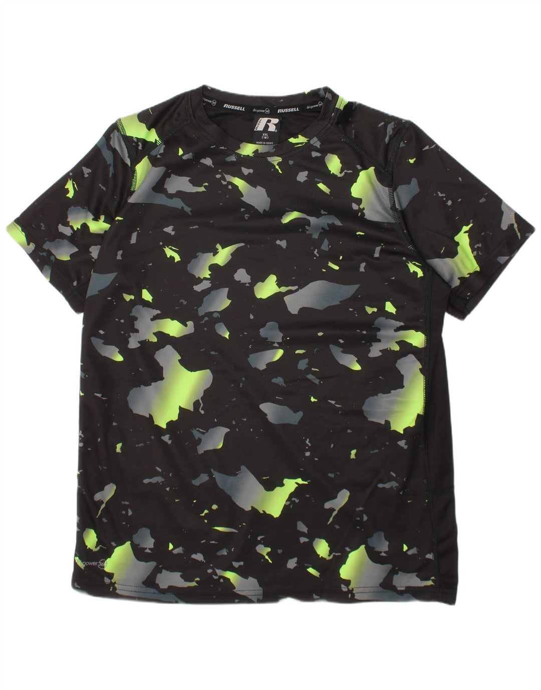 Футболка Dri-Power для мальчиков RUSSELL ATHLETIC, топ 15–16 лет, размер 2XL, черный