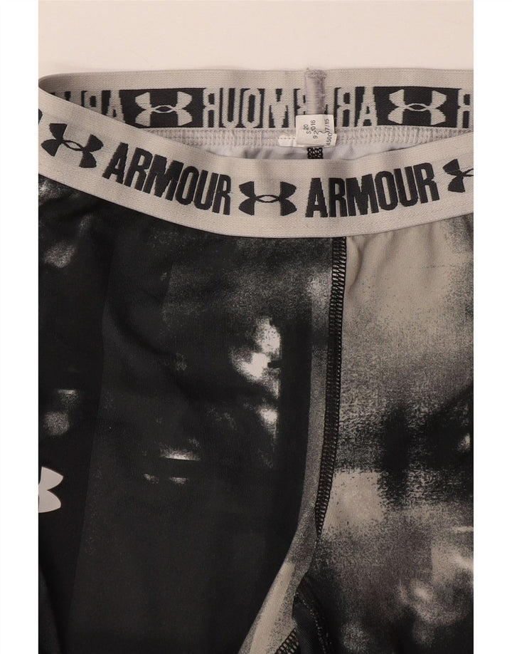 Леггинсы-капри с рисунком для девочек 7–8 лет, серый цвет тай-дай UNDER ARMOR