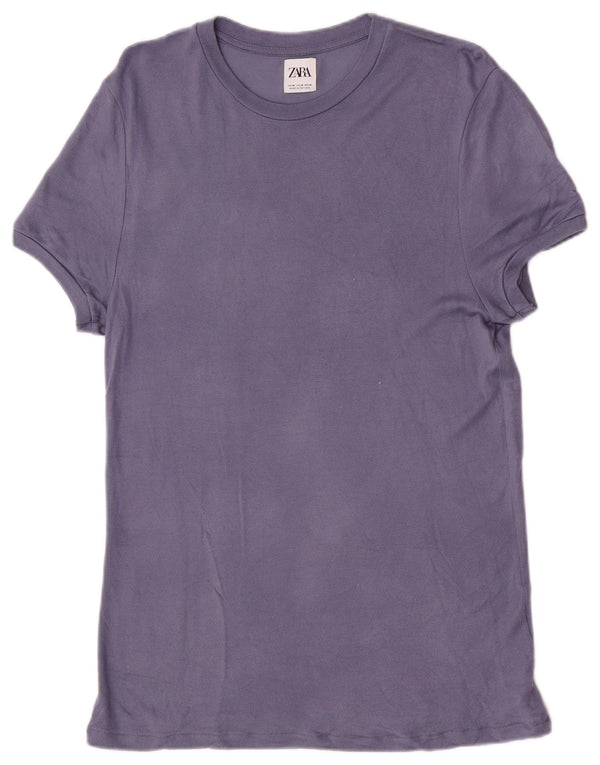 Мужская футболка Zara Top Medium Purple из вискозы