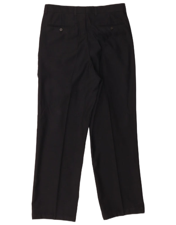 Ermenegildo Zegna Мужские костюмные брюки W32 L28 Черные шерстяные