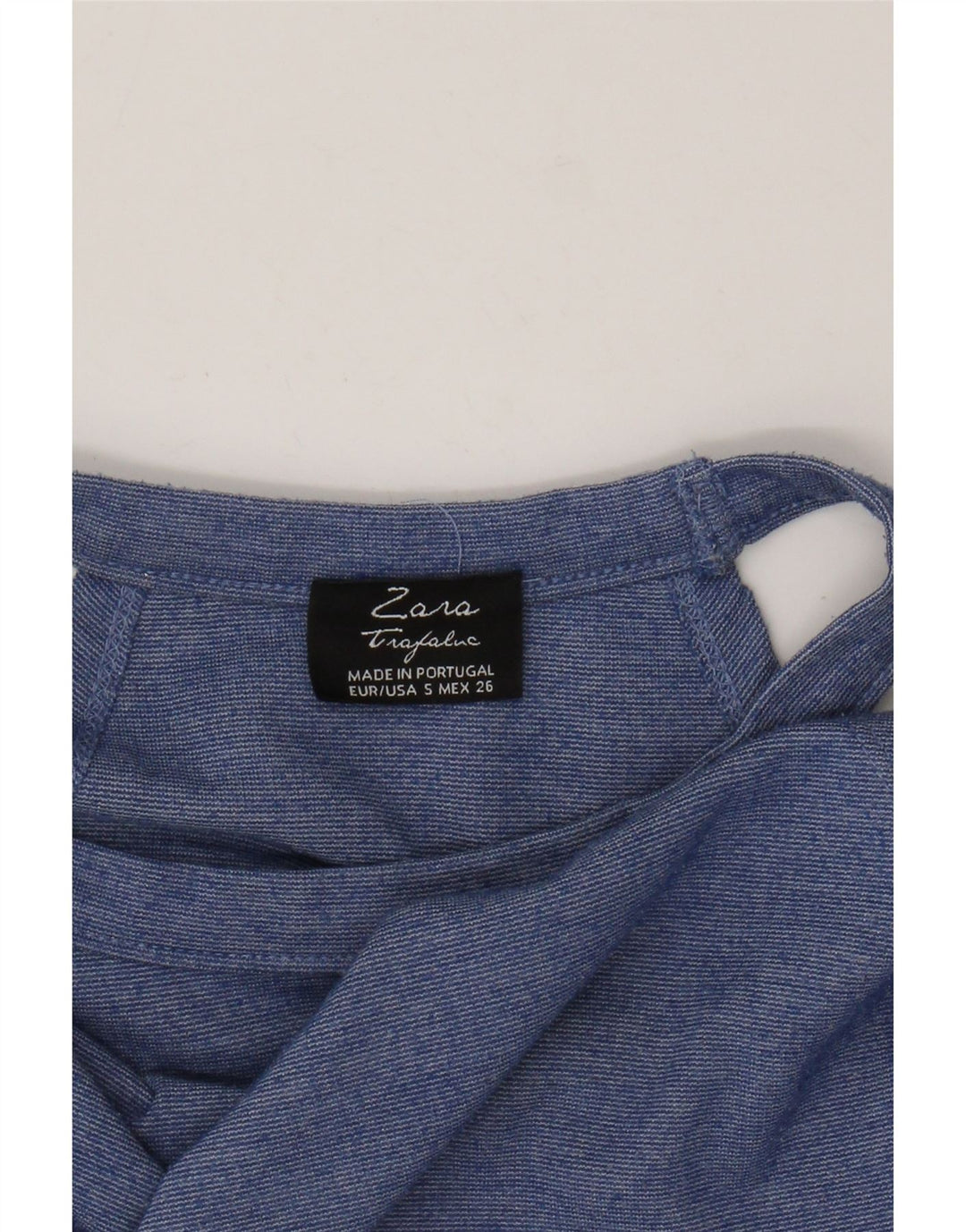 Женский укороченный топ Zara UK 8, маленький синий