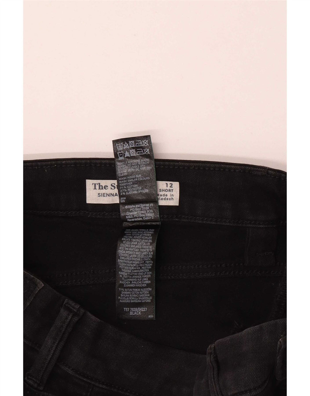 Женские прямые джинсы Marks & Spencer Sienna UK 12, средние W28 L28, черные