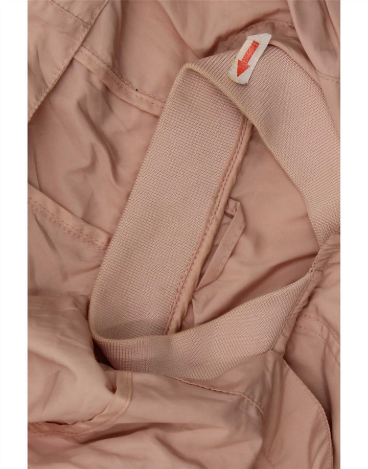 Женская дождевик с капюшоном Zara UK 14, полиэстер среднего розового цвета