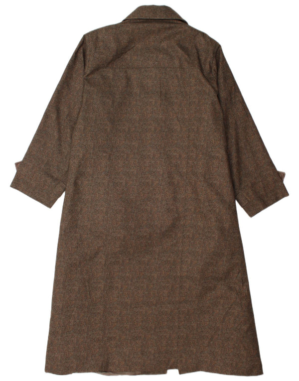 Винтажное женское пальто UK 14 среднего коричневого цвета