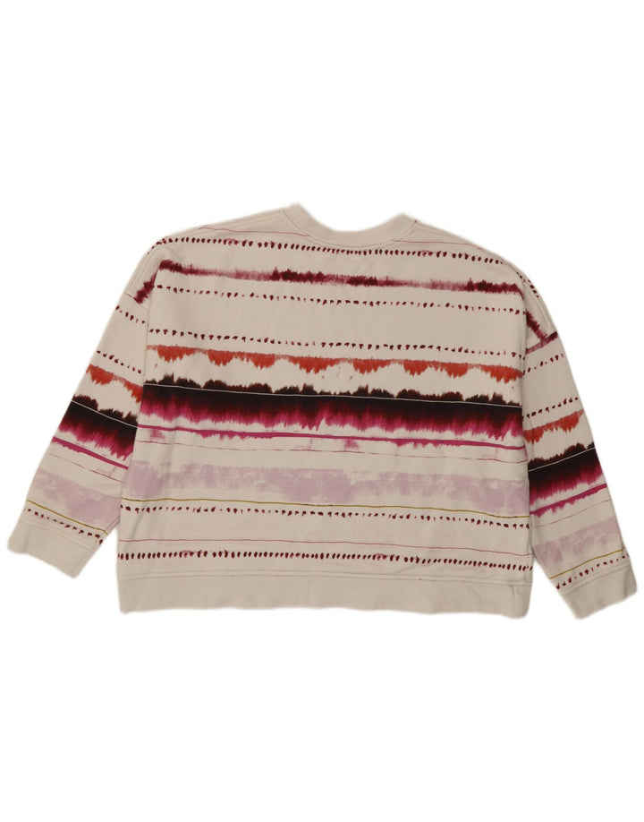Женский джемпер оверсайз Whistle UK 14, средний белый с геометрическим узором