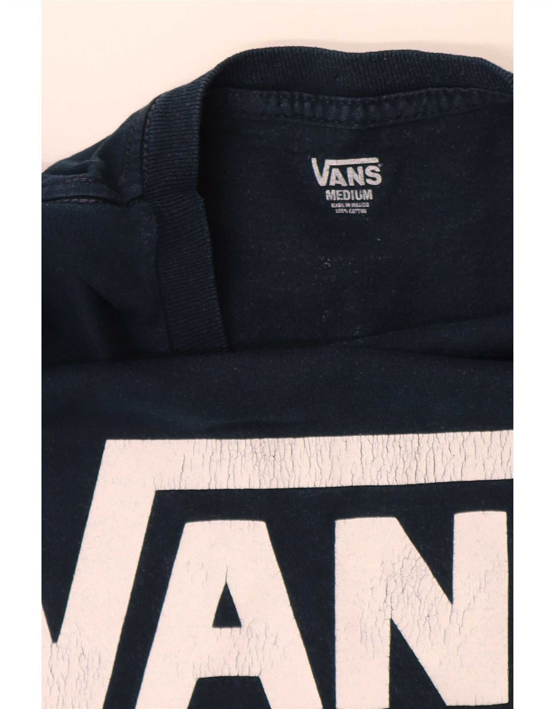 Мужская футболка с рисунком Vans, средний темно-синий